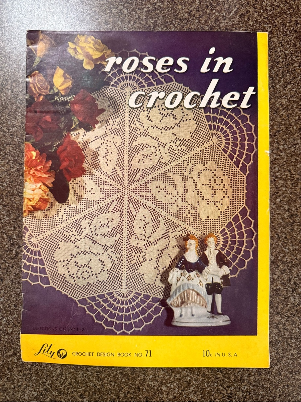 Vintage Lily “Roses in Crochet” Pattern Book No. 71 Mid Century